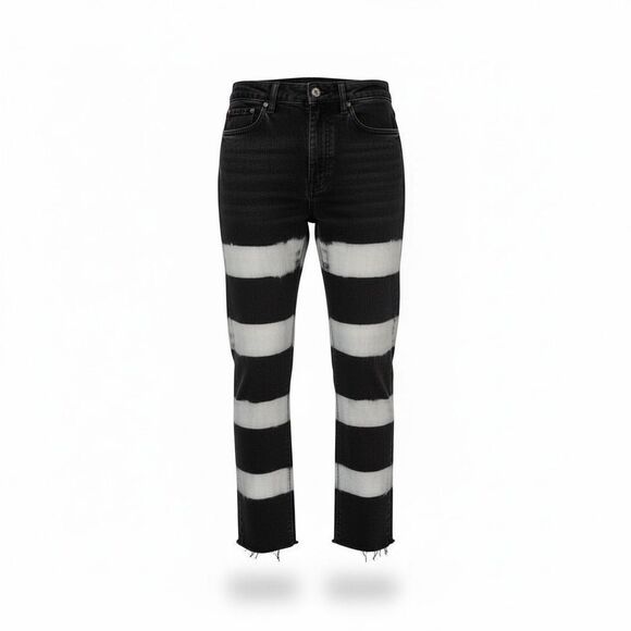 Zara Denim - Zara Raw Hem Tie Dye Straight Leg Jeans‎